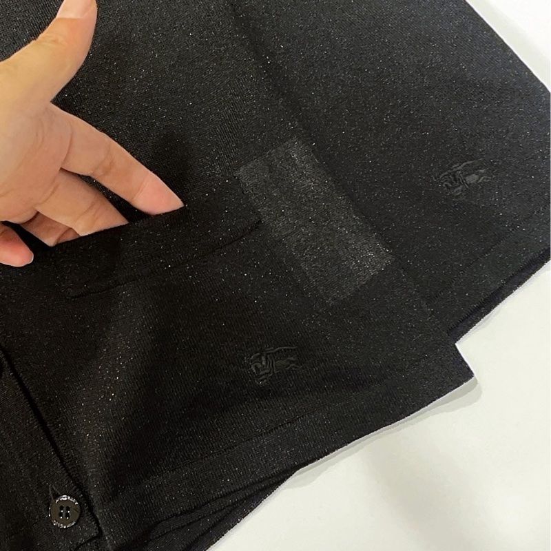 BURBERRY 倫敦 銀蔥口袋戰馬刺繡上衣+開襟外套-5