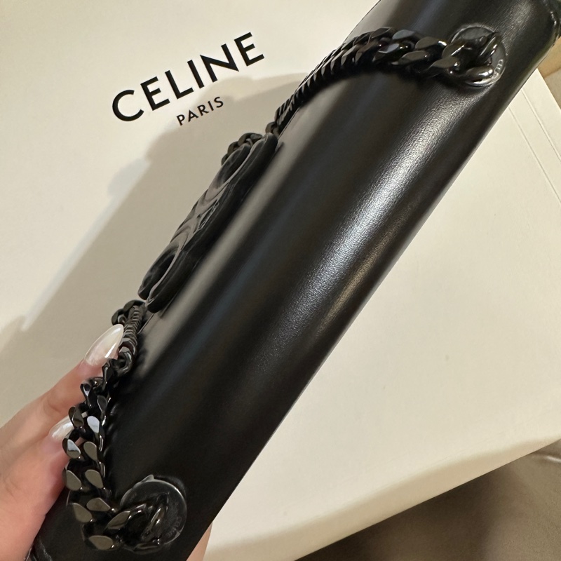 CELINE秀款 黑色凱旋鏈包-1