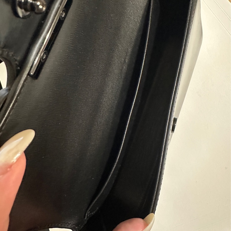 CELINE秀款 黑色凱旋鏈包-3