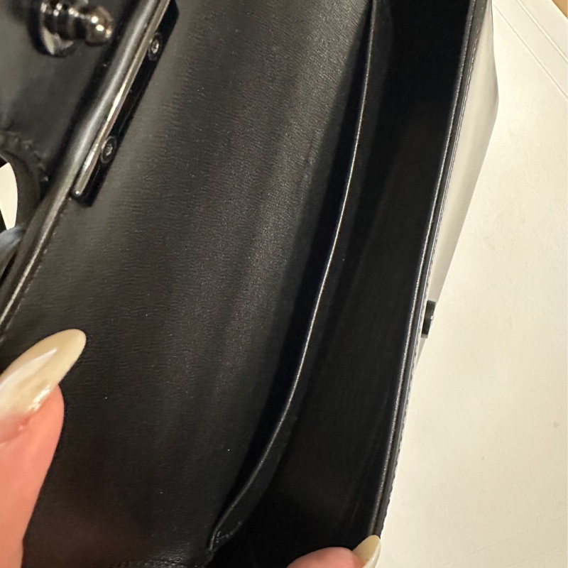 CELINE秀款 黑色凱旋鏈包-9