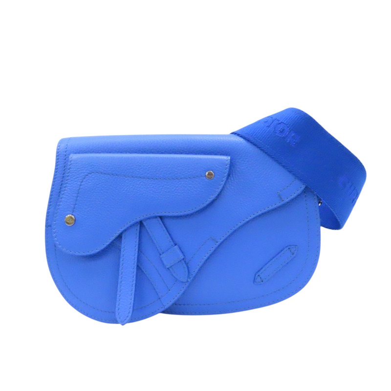 藍色皮革 肩背包-0