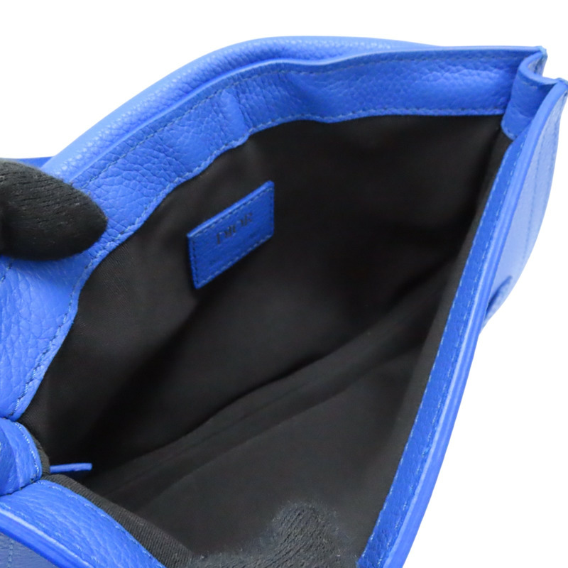 藍色皮革 肩背包-4