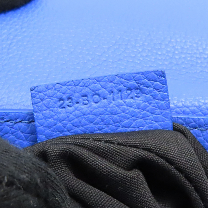 藍色皮革 肩背包-7