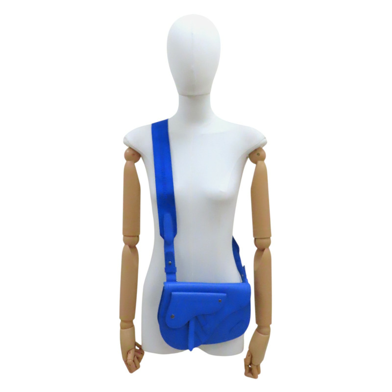 藍色皮革 肩背包-8