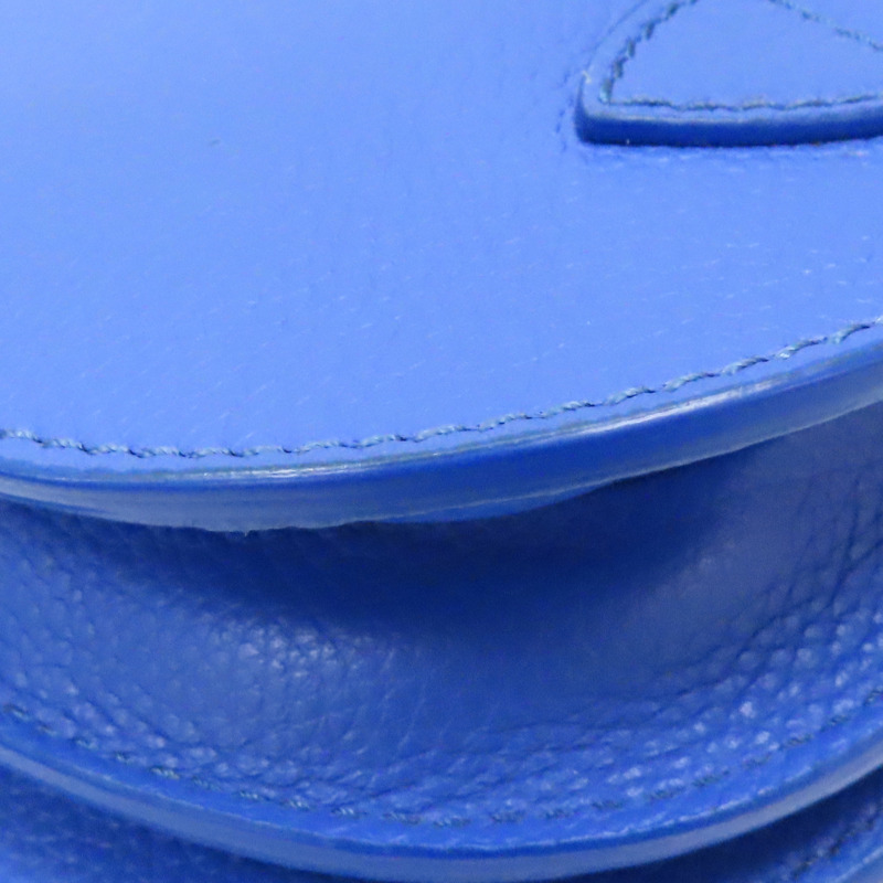 藍色皮革 肩背包-12