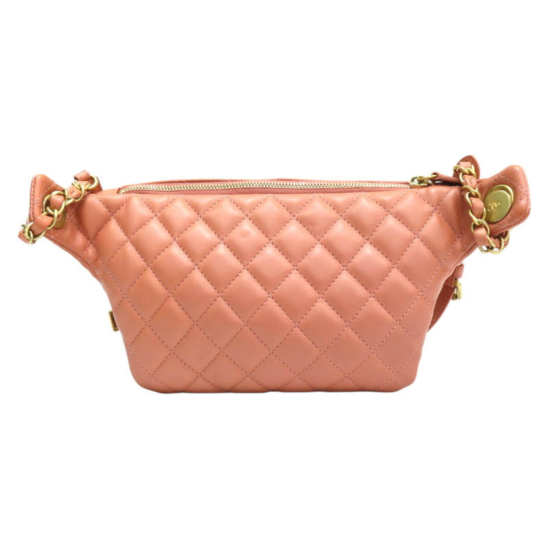 粉紅羊皮腰包 AS1272-1