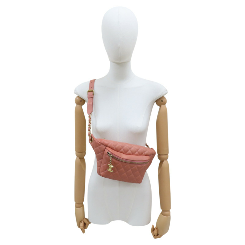 粉紅羊皮腰包 AS1272-9