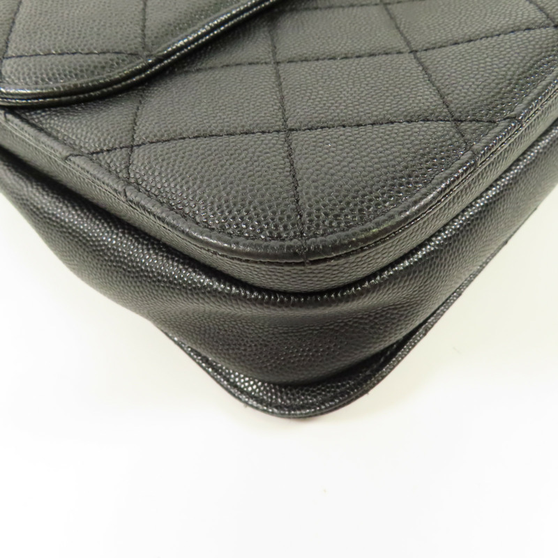 CHANEL 牛皮皮革Chain Shoulder金扣手挽肩背兩用袋-9
