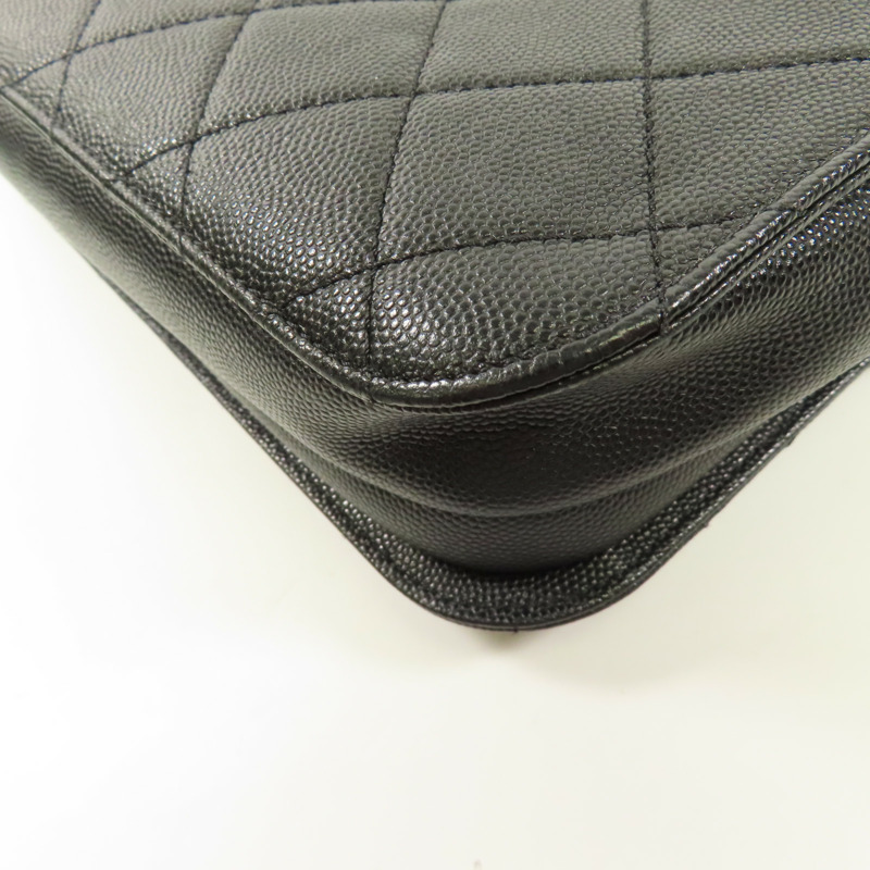 CHANEL 牛皮皮革Chain Shoulder金扣手挽肩背兩用袋-12