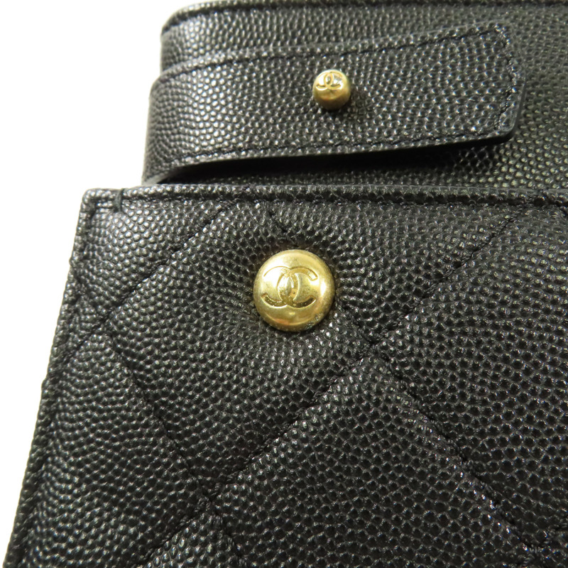 CHANEL 牛皮皮革Chain Shoulder金扣手挽肩背兩用袋-15