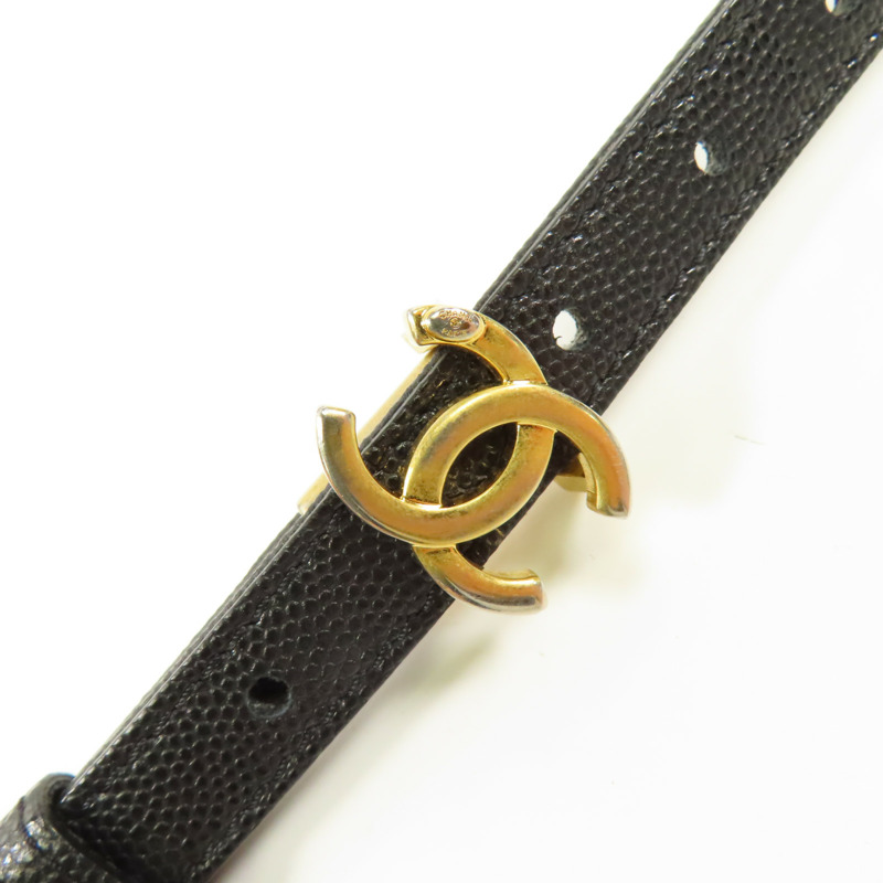 CHANEL 牛皮皮革Chain Shoulder金扣手挽肩背兩用袋-17