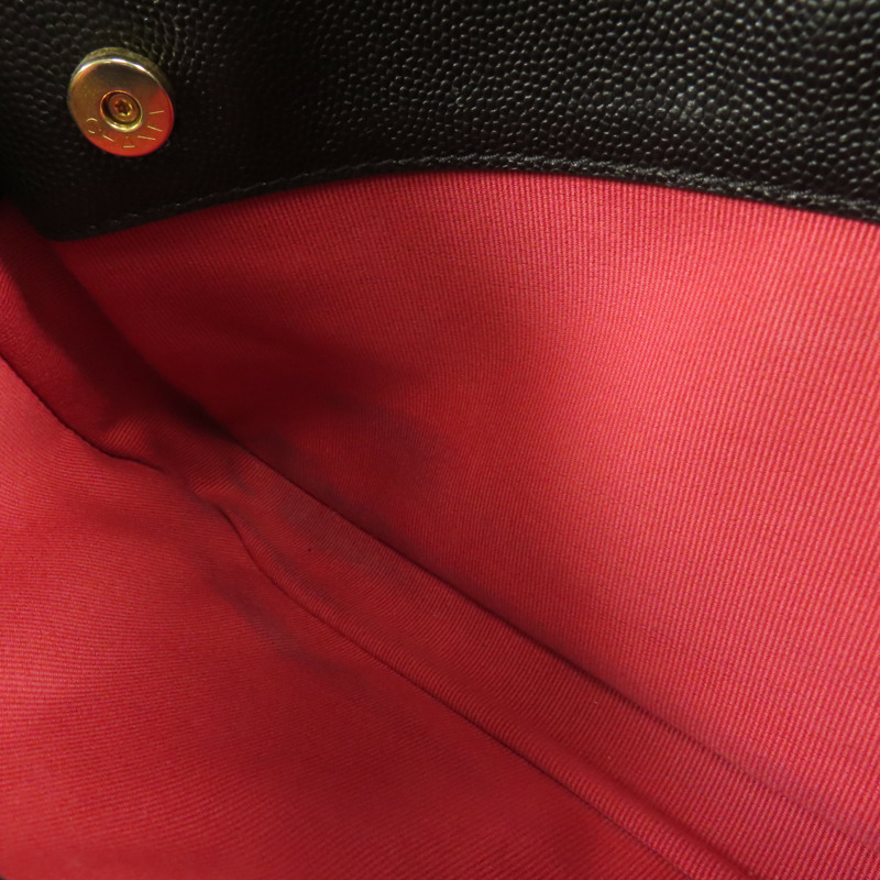 CHANEL 牛皮皮革Chain Shoulder金扣手挽肩背兩用袋-19