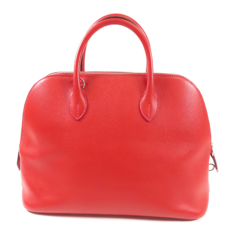 HERMES Epsom皮革Bolide1923 30銀扣手挽肩背兩用袋Rouge Tomate-1