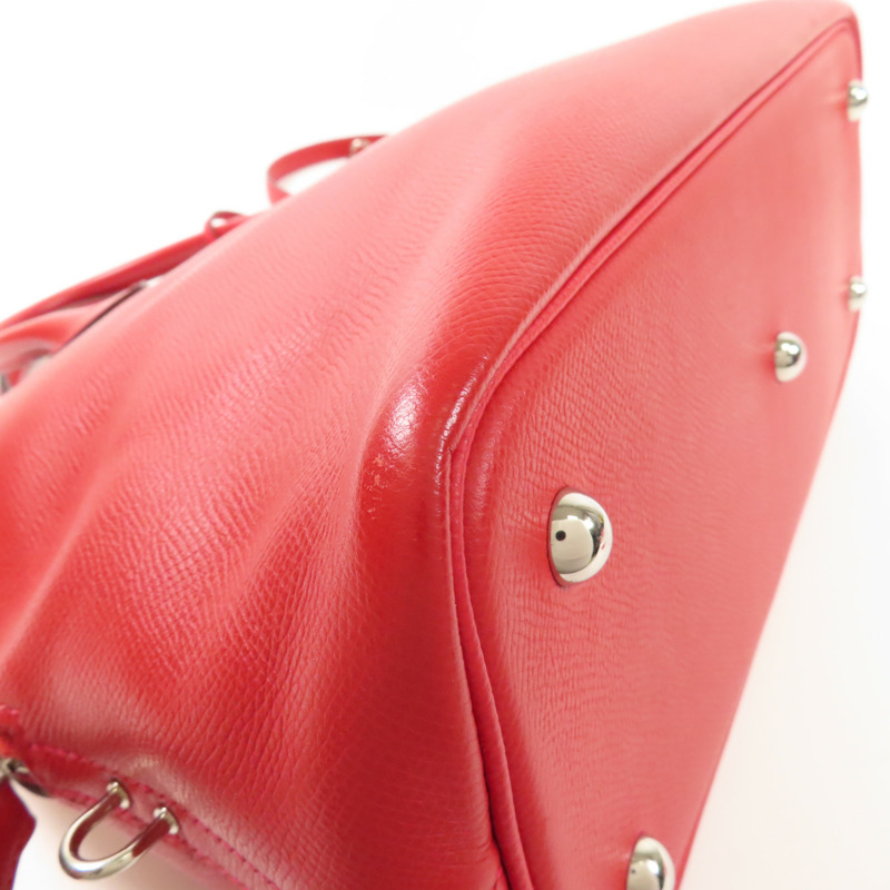 HERMES Epsom皮革Bolide1923 30銀扣手挽肩背兩用袋Rouge Tomate-6