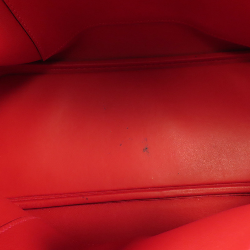 HERMES Epsom皮革Bolide1923 30銀扣手挽肩背兩用袋Rouge Tomate-11
