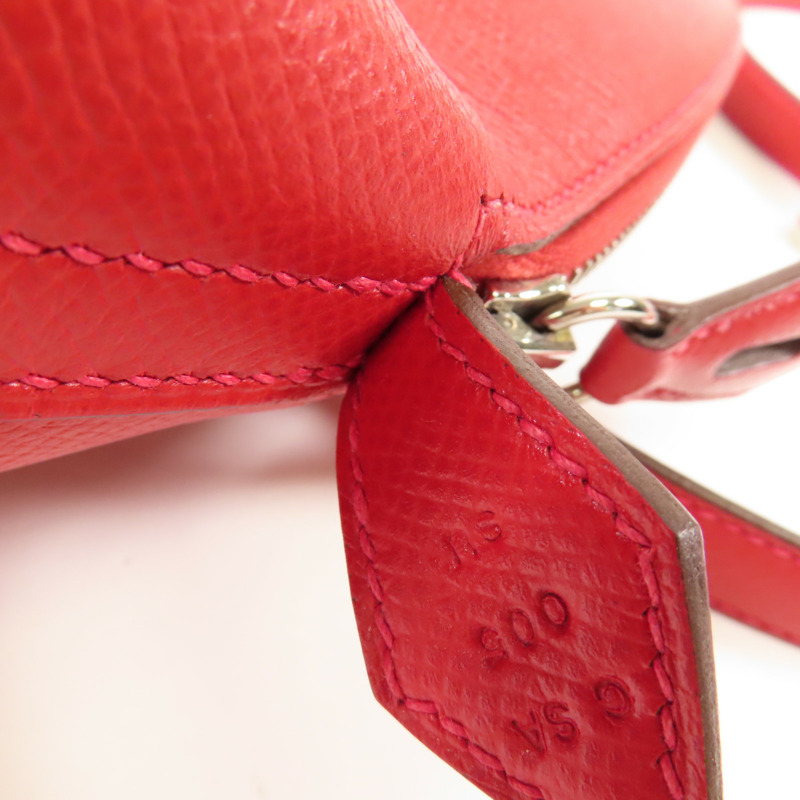 HERMES Epsom皮革Bolide1923 30銀扣手挽肩背兩用袋Rouge Tomate-15