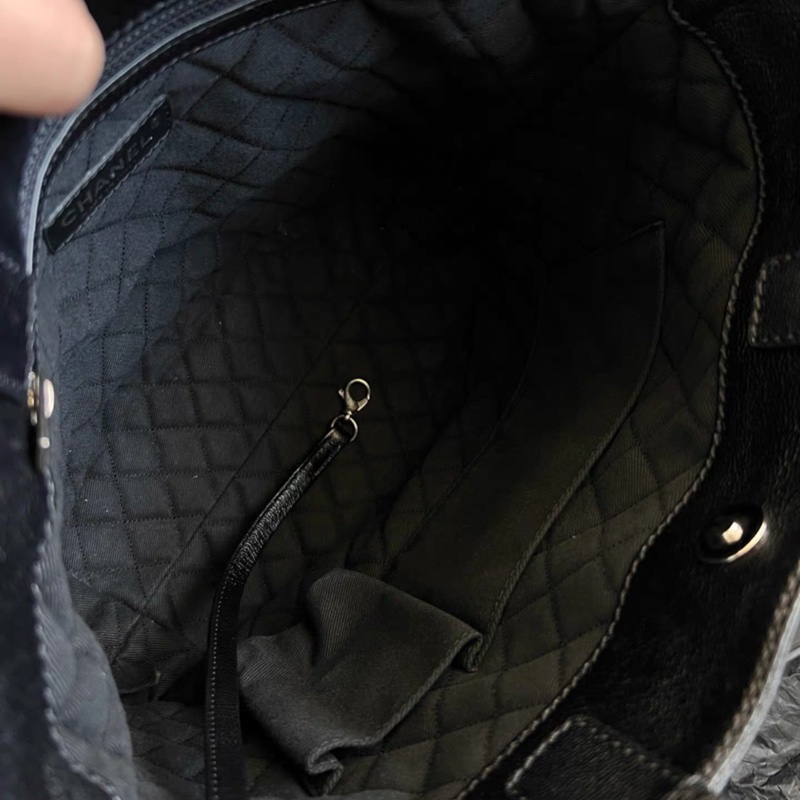 Chanel 香奈兒牛皮鏤空大logo托特-7