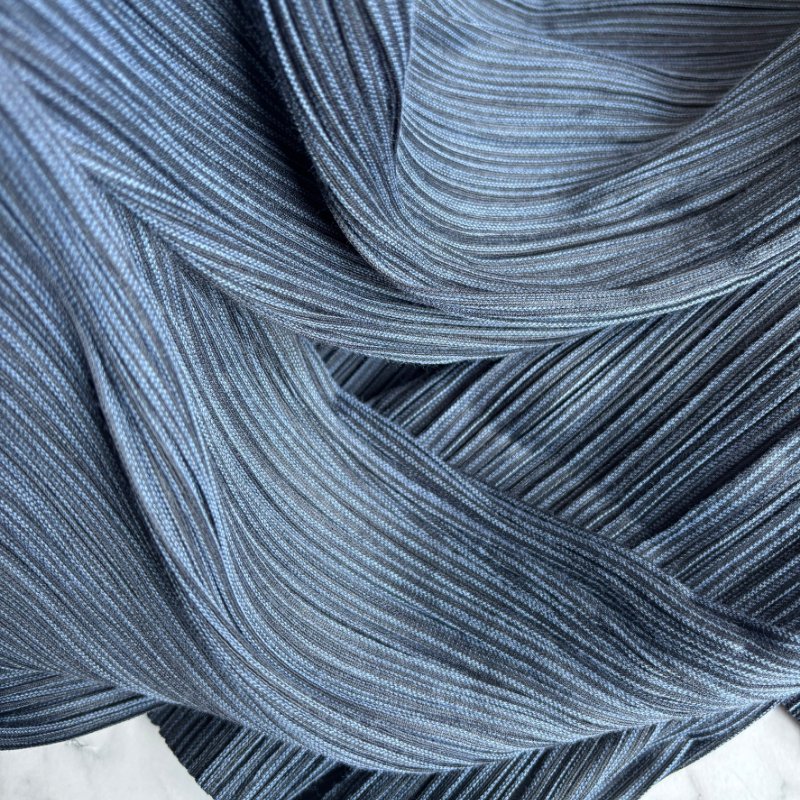 PLEATS PLEASE ISSEY MIYAKE 三宅一生PP 藍黑直紋寬褲-4