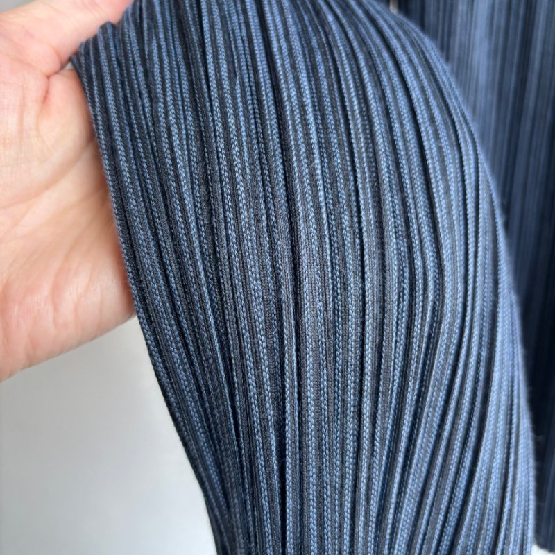 PLEATS PLEASE ISSEY MIYAKE 三宅一生PP 藍黑直紋寬褲-8