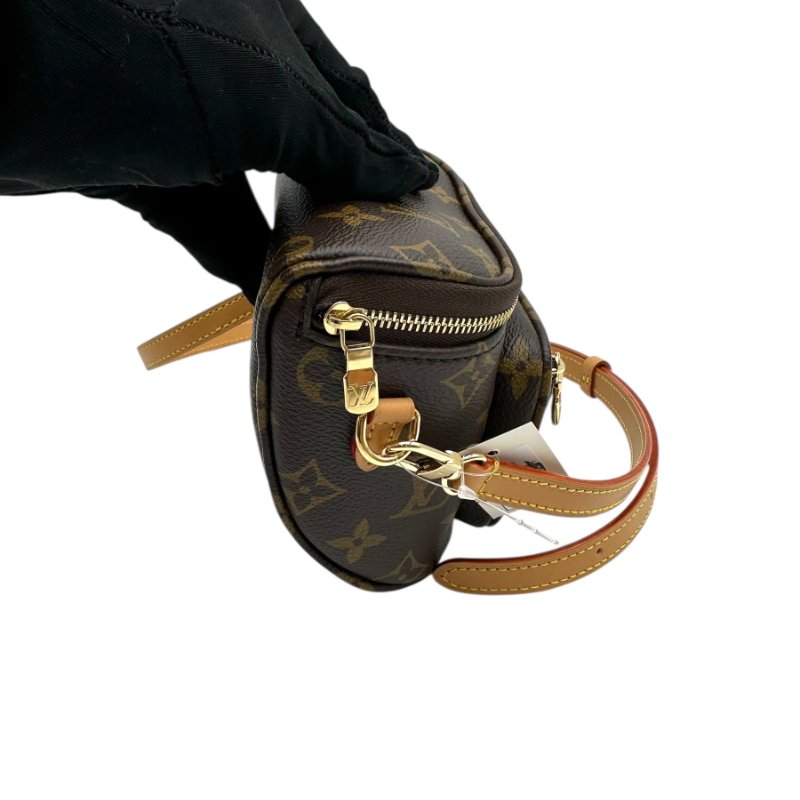 【美收精品】LOUIS VUITTON 金扣鏈帶手挽肩背兩用袋棕色 A-994【隔月月中將轉賣至日本 上架期限30天】-2