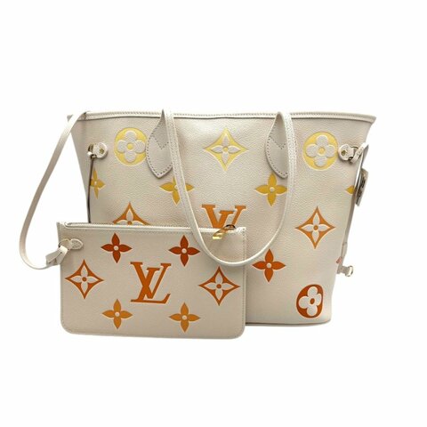 【美收精品】Louis Vuitton 絲印手袋單肩包米白色 A-995【隔月月中將轉賣至日本 上架期限30天】