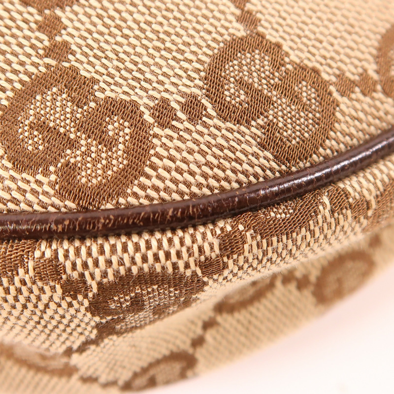 GUCCI 帆布Shoulder Bag銀扣肩背袋-5