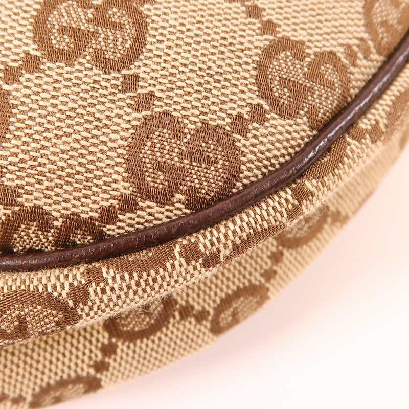 GUCCI 帆布Shoulder Bag銀扣肩背袋-7