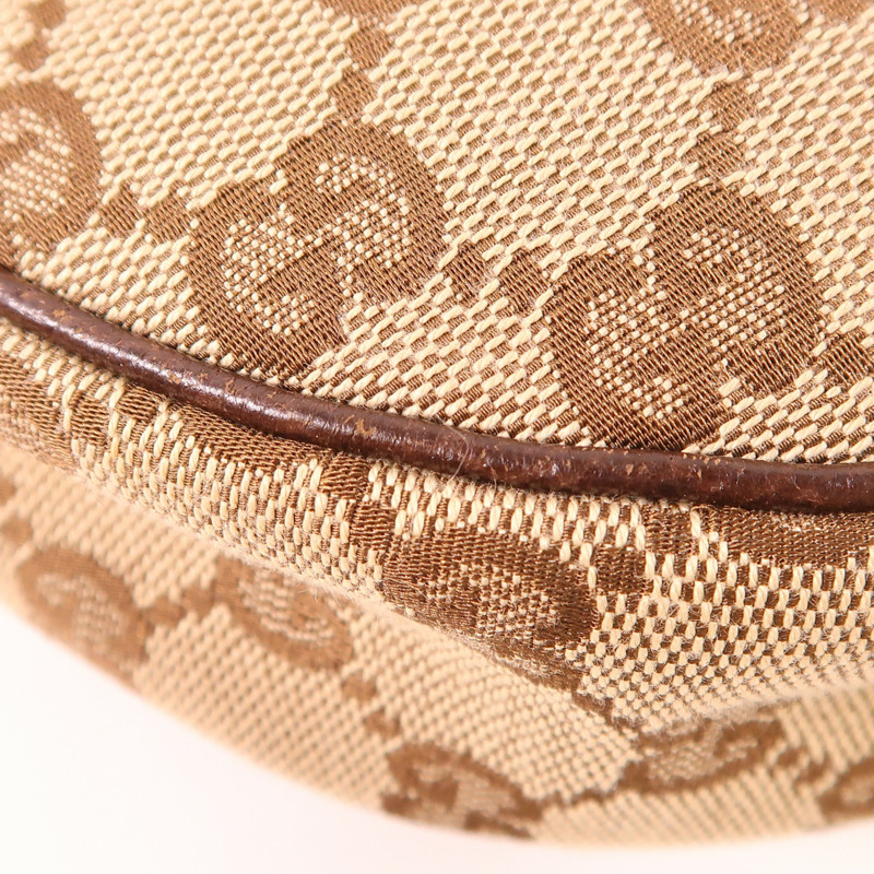GUCCI 帆布Shoulder Bag銀扣肩背袋-8