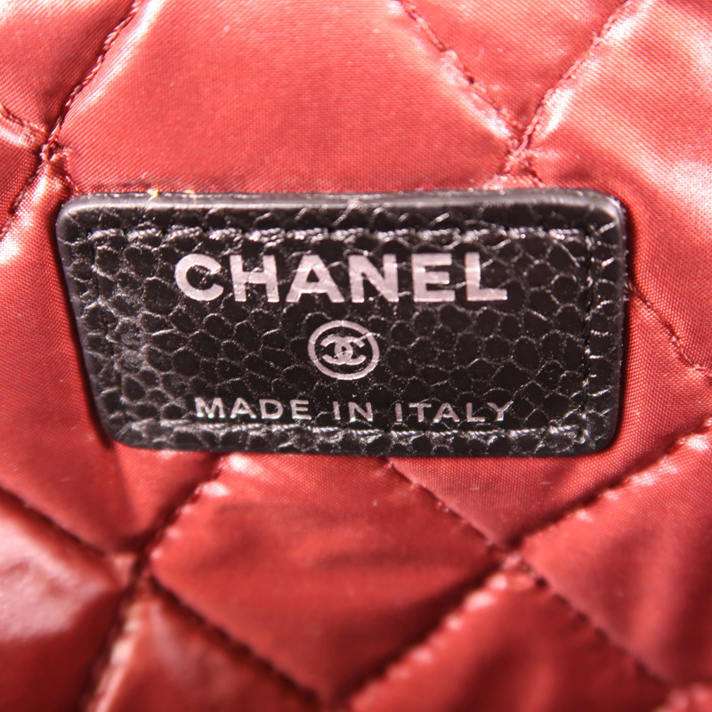 CHANEL 【激減優惠】牛皮皮革Pouch銀扣手拿包-5