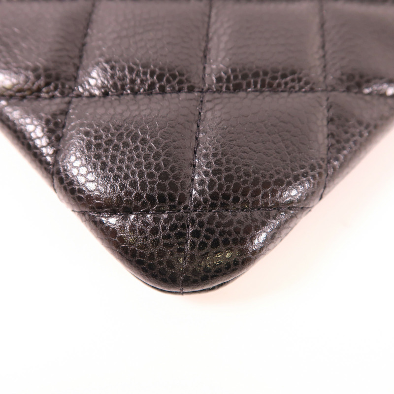 CHANEL 【激減優惠】牛皮皮革Pouch銀扣手拿包-8