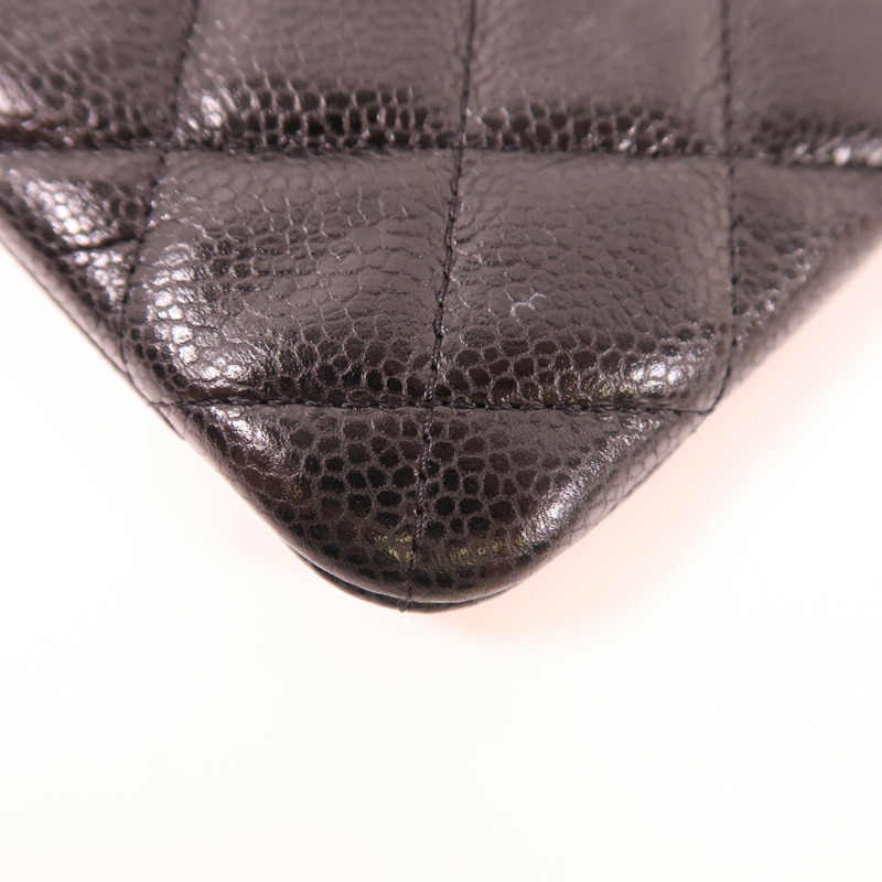 CHANEL 【激減優惠】牛皮皮革Pouch銀扣手拿包-10