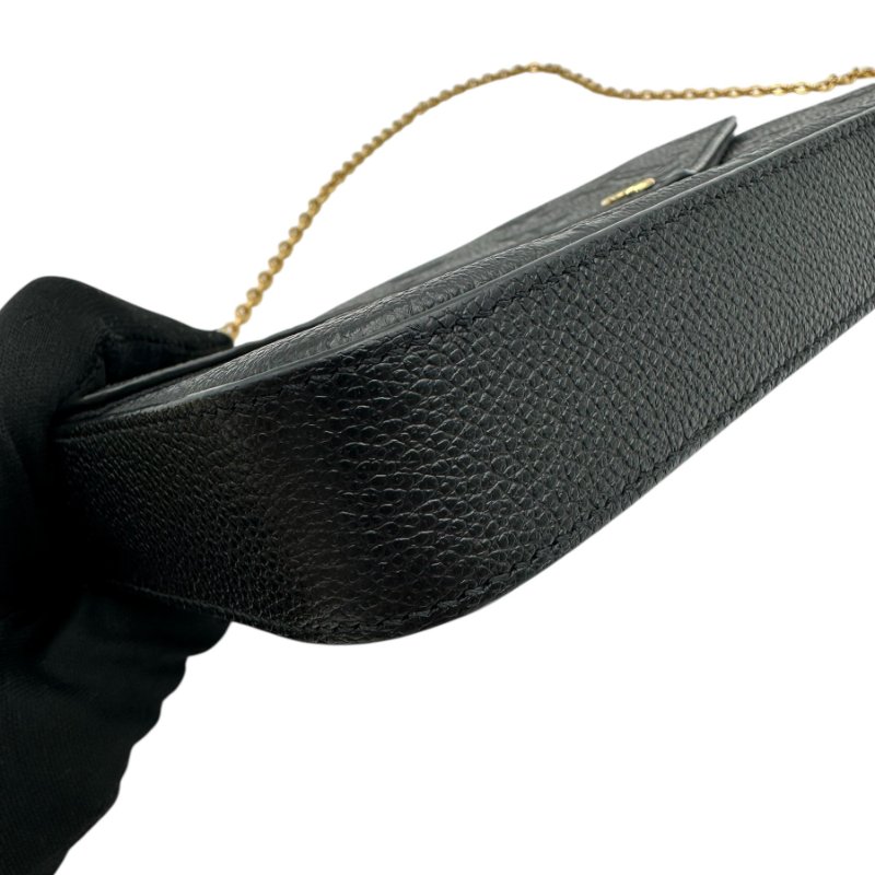 【美收精品】Louis Vuitton 鍊帶信封式斜背包(黑色) B-1【隔月月中將轉賣至日本 上架期限30天】-6