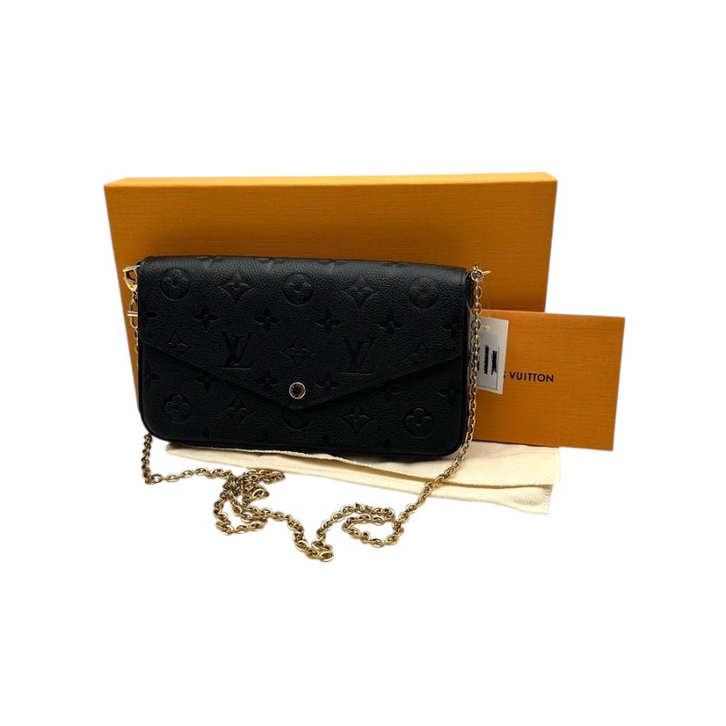 【美收精品】Louis Vuitton 鍊帶信封式斜背包(黑色) B-1【隔月月中將轉賣至日本 上架期限30天】-14