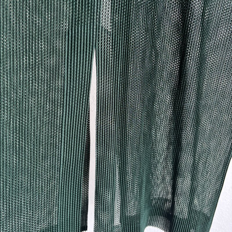 PLEATS PLEASE ISSEY MIYAKE 三宅一生PP 松綠色網狀長版背心罩衫3號-9