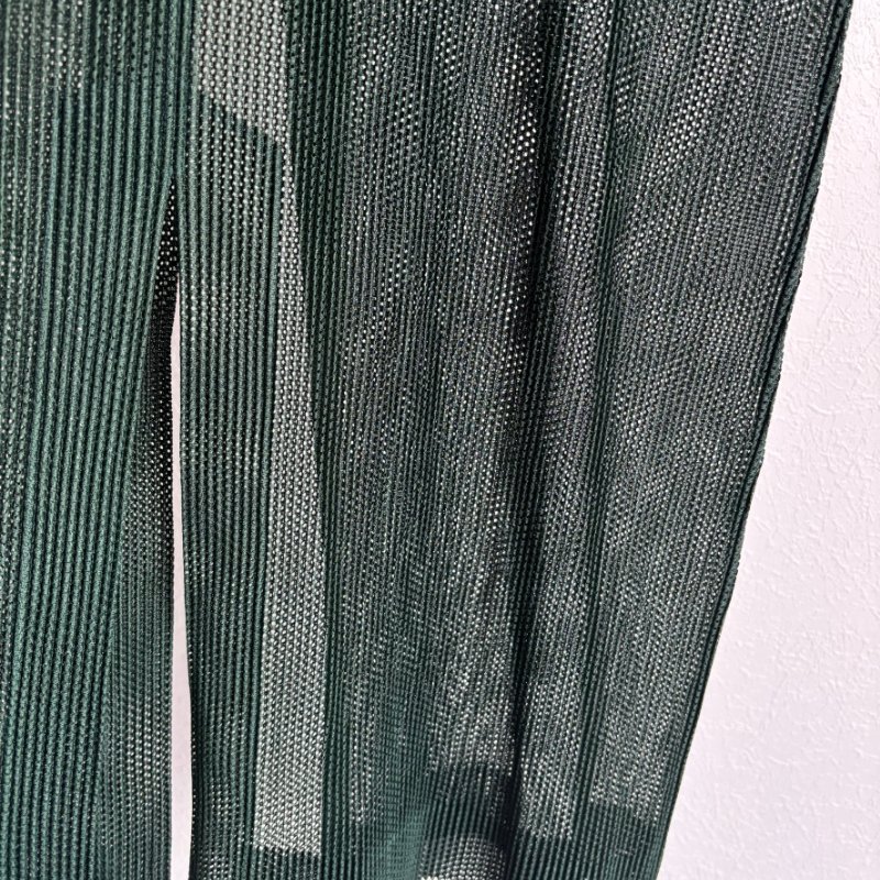 PLEATS PLEASE ISSEY MIYAKE 三宅一生PP 松綠色網狀長版背心罩衫3號-10