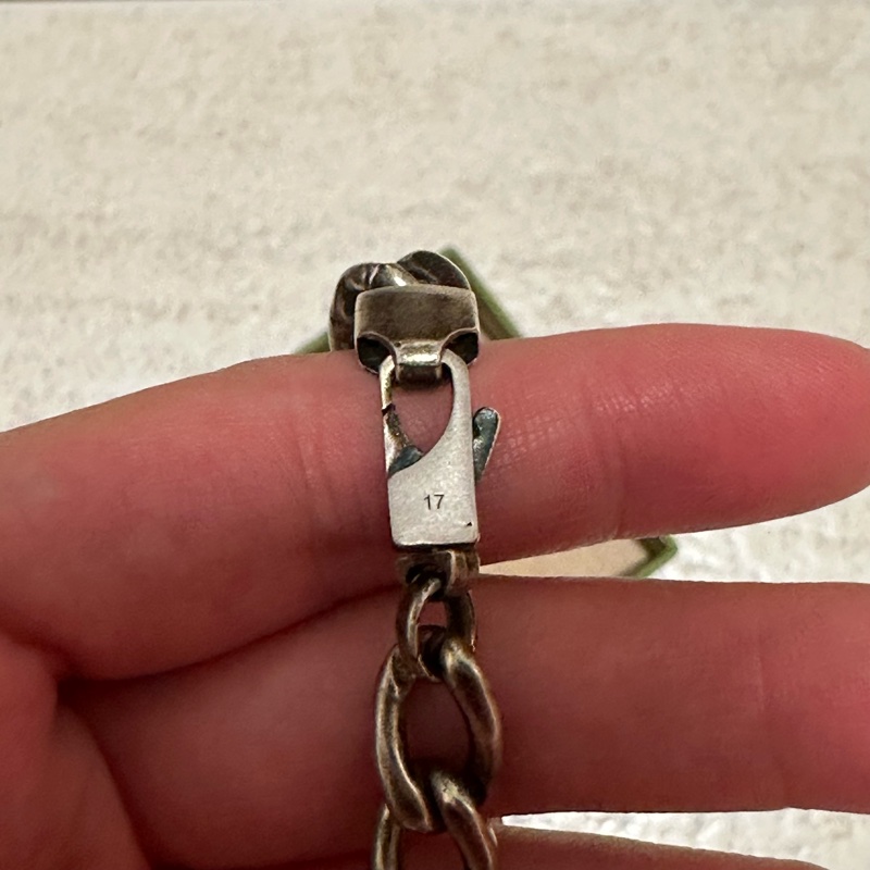Gucci 琺瑯綠色做舊手鍊 17cm-4