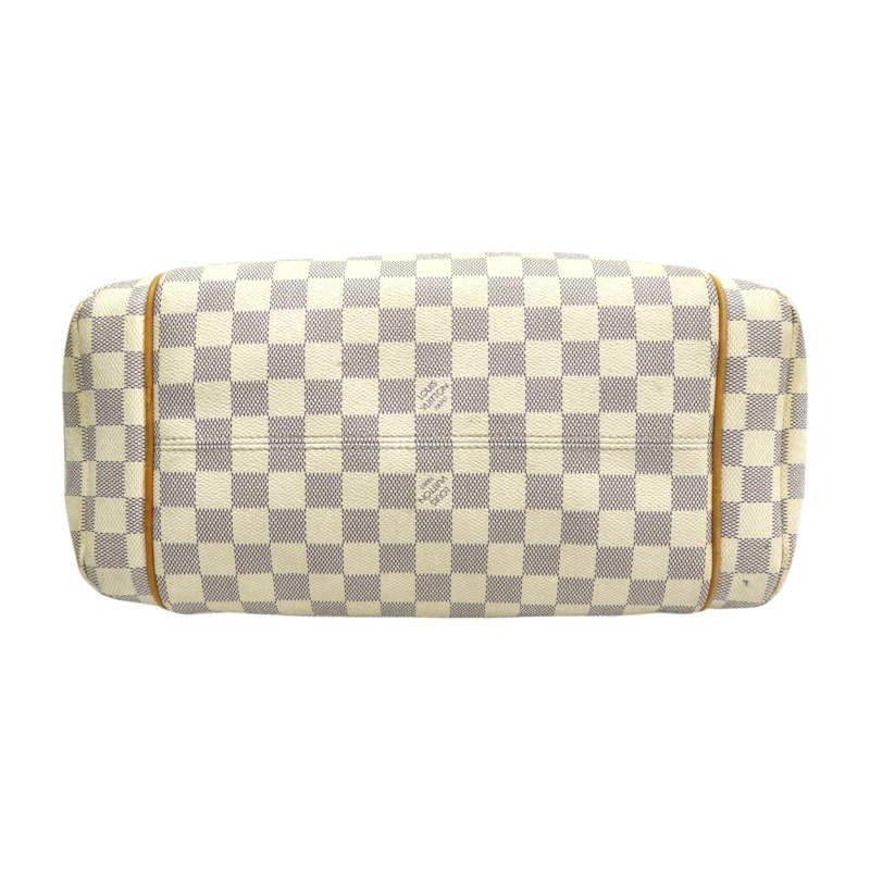 白色 棋盤格 帆布 Totally MM 托特包 N51262-3