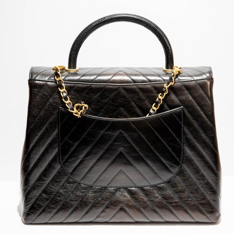 CHANEL(香奈兒) 黑色 金扣 Chanel Coco Handle-2
