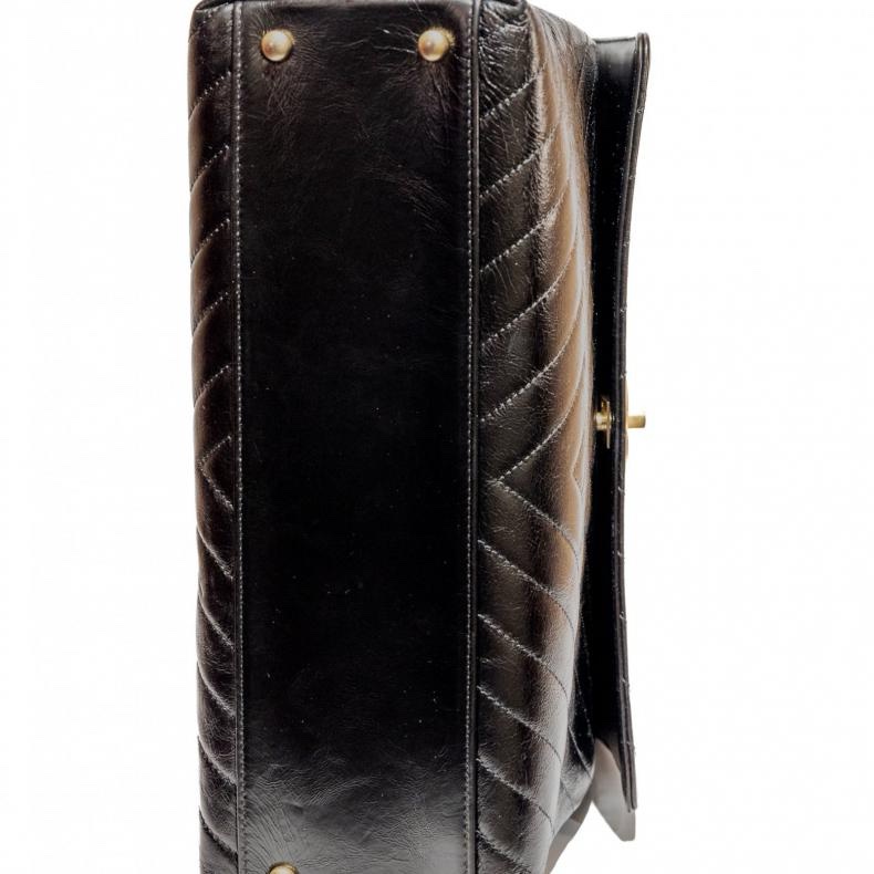 CHANEL(香奈兒) 黑色 金扣 Chanel Coco Handle-3