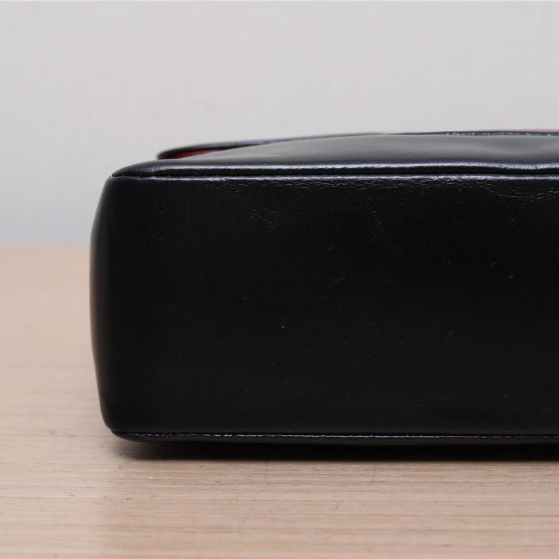 CHANEL(香奈兒) 中古 拼色CF單肩包 紅色 6開-3