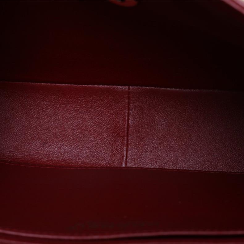 CHANEL(香奈兒) 中古 拼色CF單肩包 紅色 6開-4