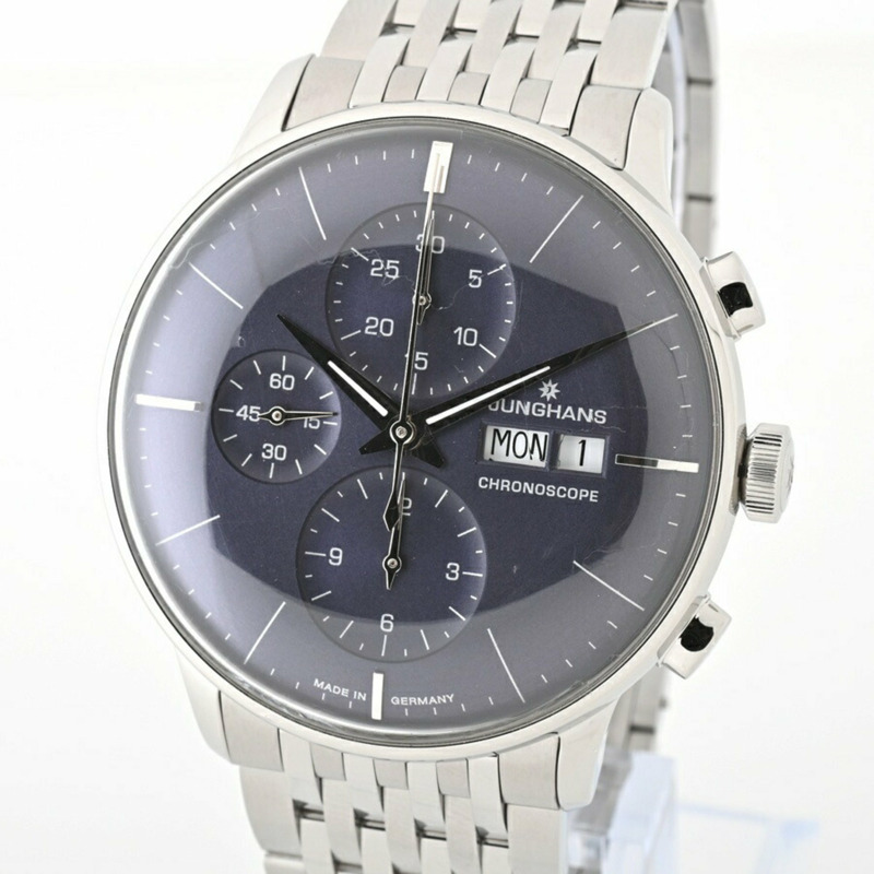 榮漢斯 Meister Chronoscope 027/4528.45 藍色自動手錶 E-155944-0