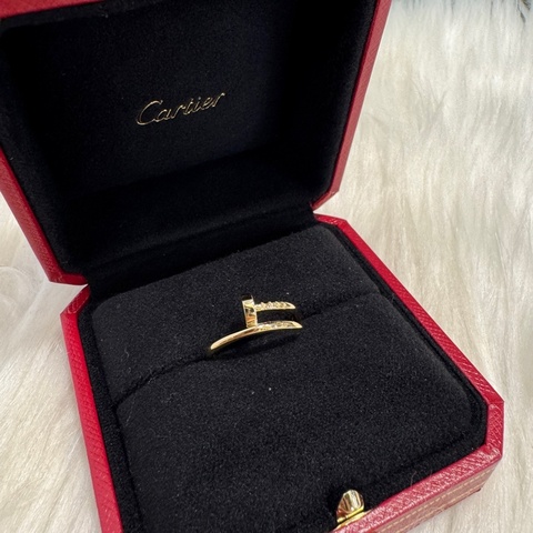 Cartier Juste un Clou 小型釘子戒 750黃K 49號 已拋光亮晶晶