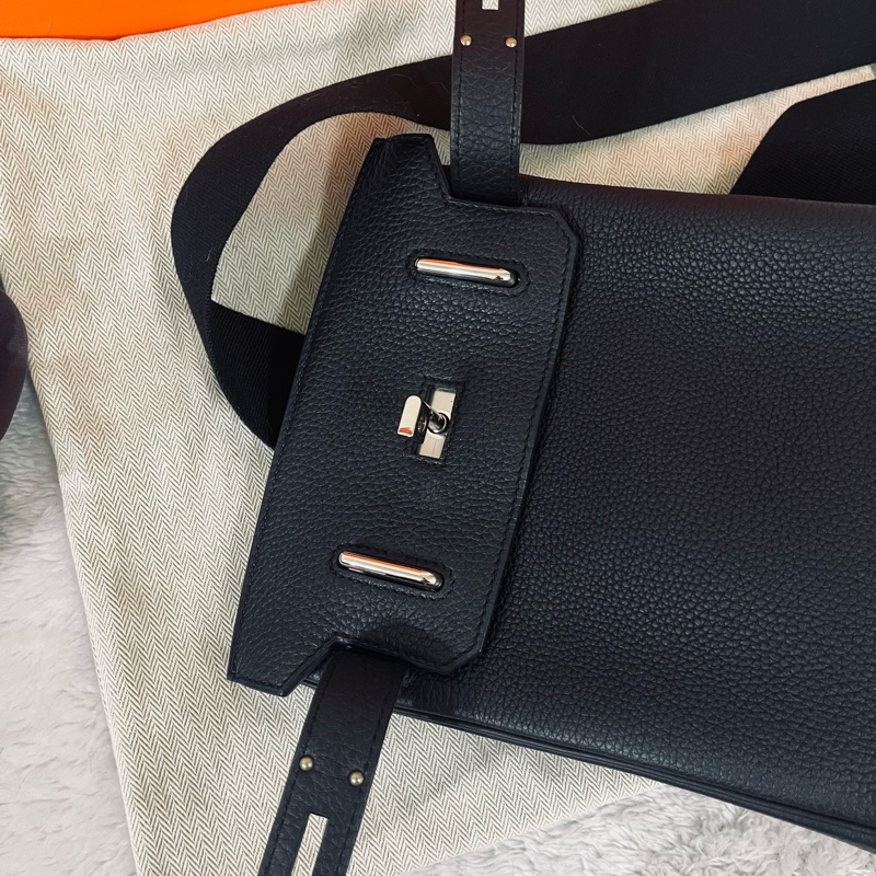 Hermes Hac a dos kelly黑銀W刻-7