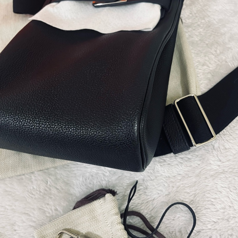Hermes Hac a dos kelly黑銀W刻-14