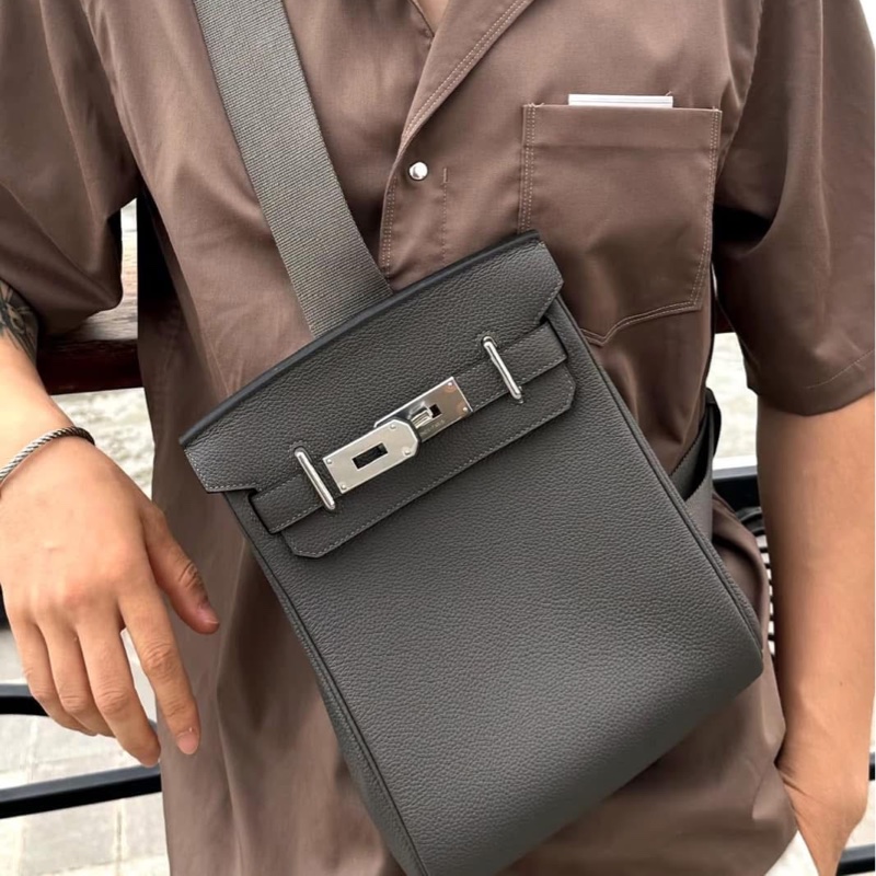 Hermes Hac a dos kelly黑銀W刻-24