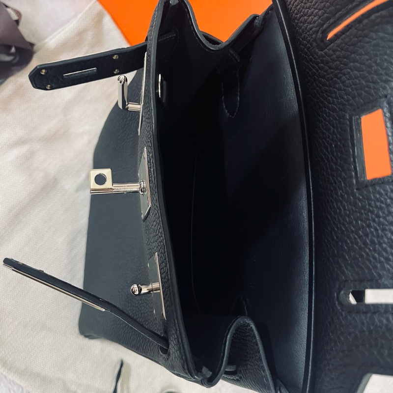 Hermes Hac a dos kelly黑銀W刻-31