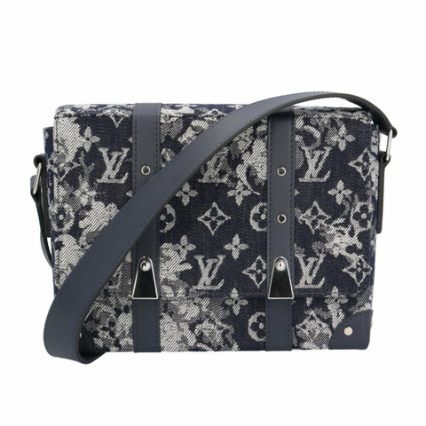 Louis Vuitton Trunk PM Monogram Tapestry 單肩包 M57282 海軍藍 中性款 LOUIS VUITTON
