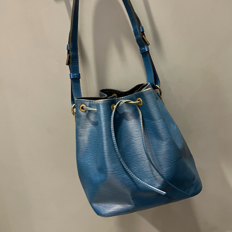 Louis Vuitton LV epi 水波紋 水桶包 藍-0