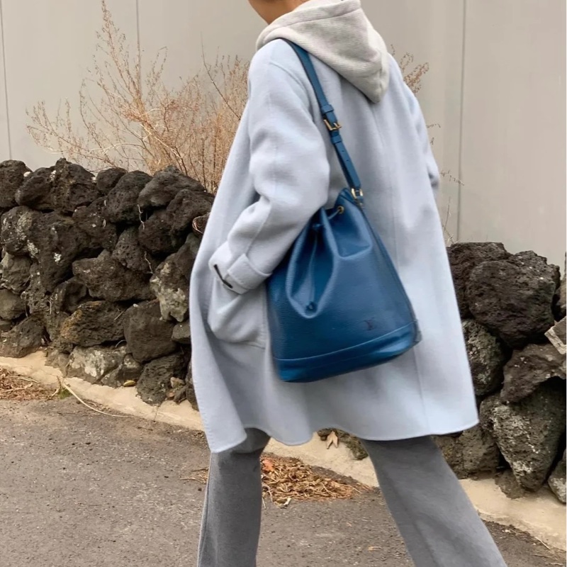 Louis Vuitton LV epi 水波紋 水桶包 藍-30
